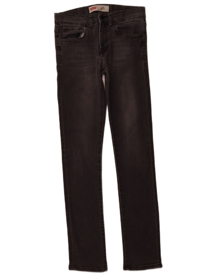 Джинсы скинни LEVI'S Girls 510 15-16 лет W28 L31 Серый хлопок