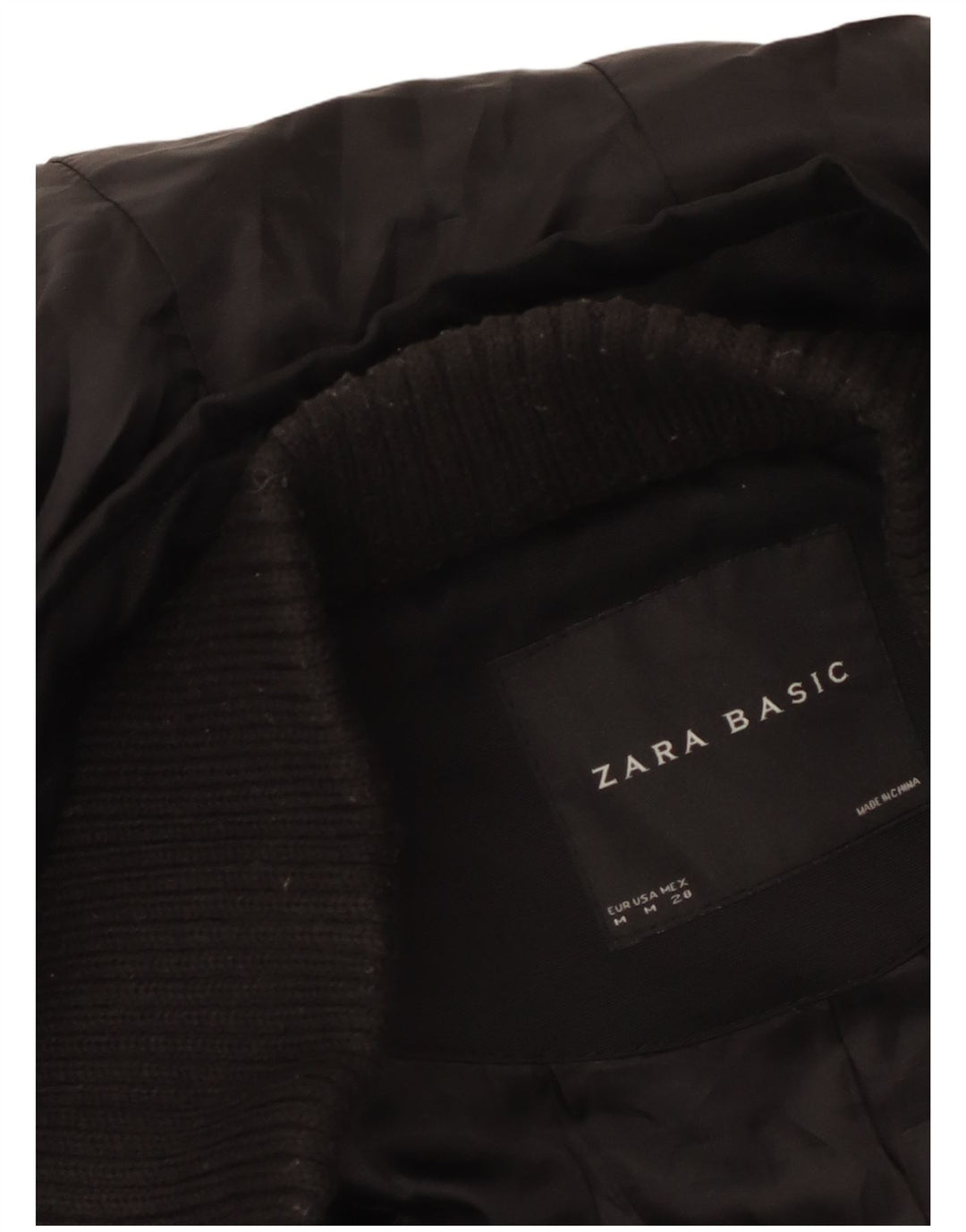 Женская парка Zara с капюшоном UK 12, средний черный