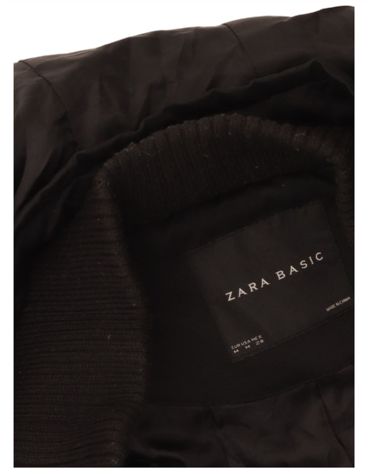 Женская парка Zara с капюшоном UK 12, средний черный