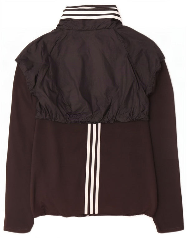 Женская верхняя куртка спортивного костюма Adidas Clima Proof UK 12/14, средний черный