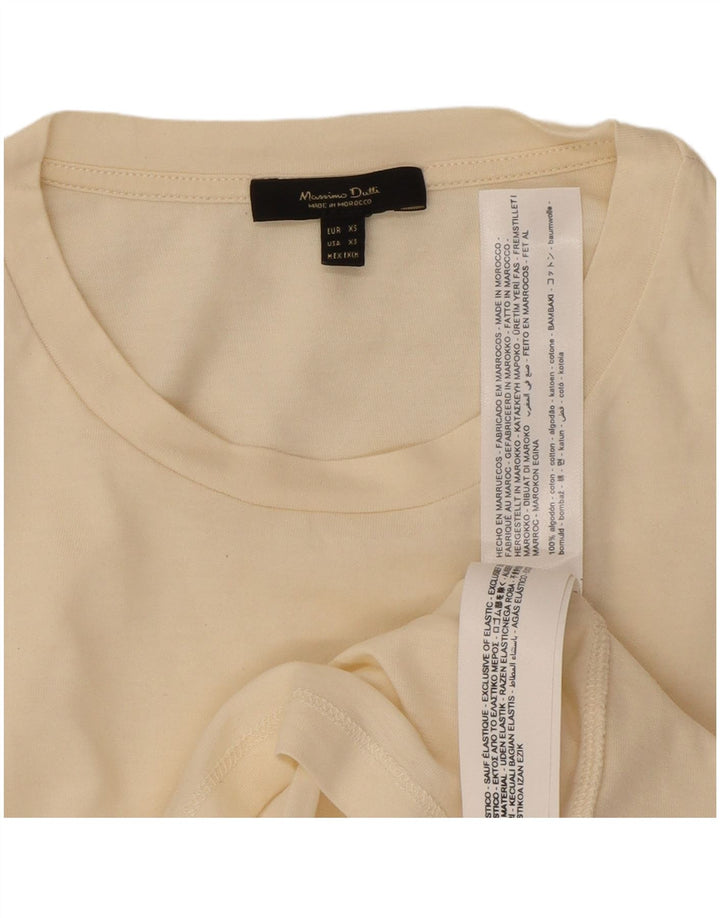 Женский топ Massimo Dutti с длинным рукавом UK 6 XS, белый хлопок
