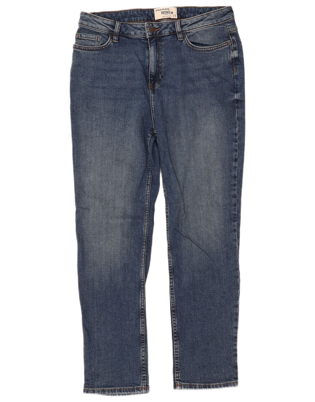 Женские узкие джинсы Chesham Girlfriend Fat Face, Великобритания 12, средние W32 L27, синие