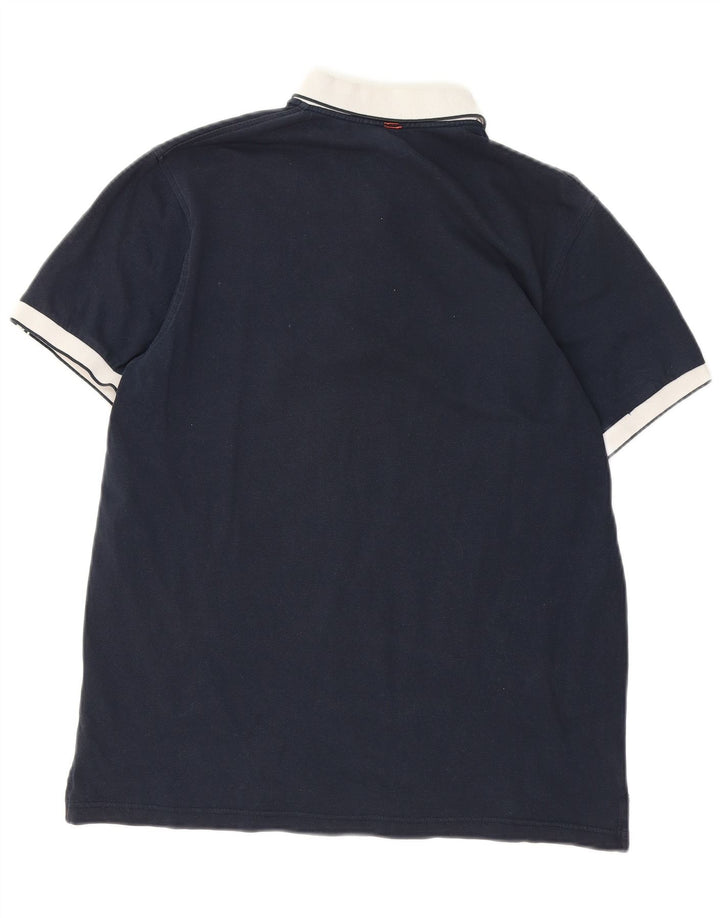 SUN68 Mens Polo Shirt Large Black Cotton