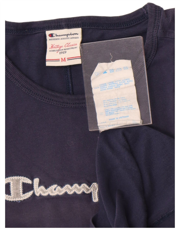 Женская футболка с рисунком Champion UK 12 Medium Navy Blue