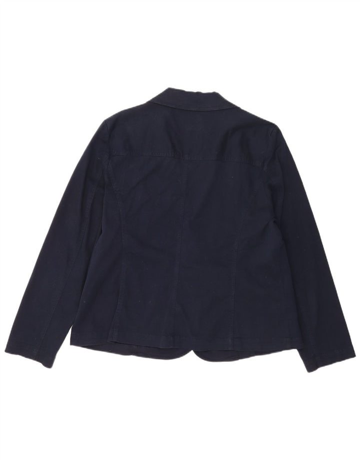 Женский пиджак Laura Ashley на 2 пуговицах, Великобритания, 18 XL, темно-синий, хлопок