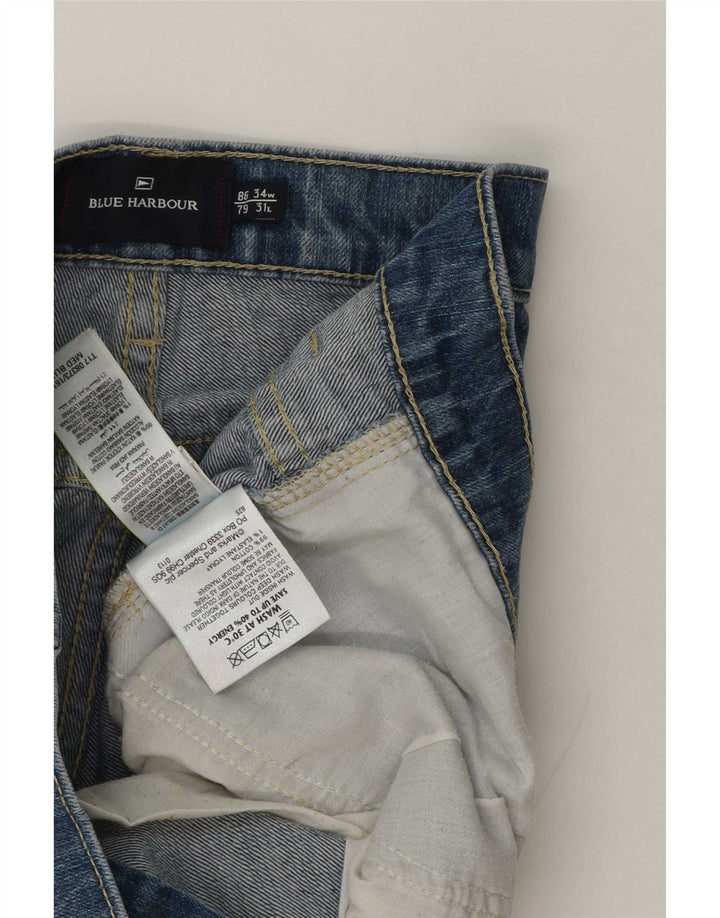Мужские прямые джинсы Marks & Spencer Blue Harbour W34 L31, хлопок