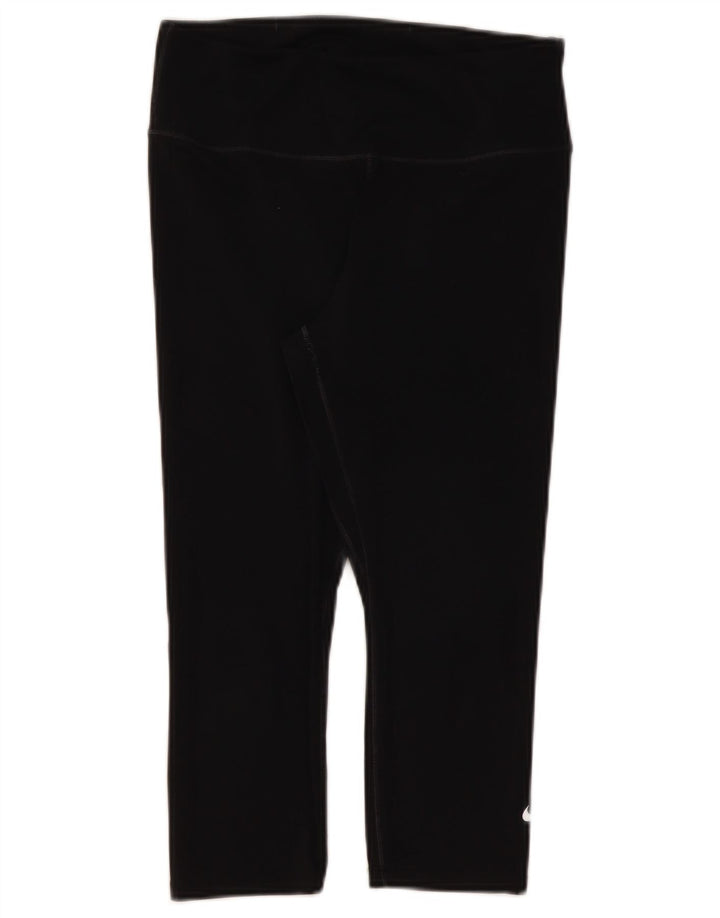 Женские леггинсы-капри Nike Dri Fit UK 12, средние, черные