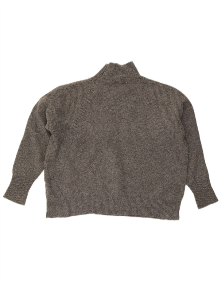 JOULES Женский свободный джемпер с высоким воротником, Великобритания, 18 XL, серая шерсть