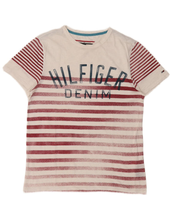 Мужская футболка с рисунком Tommy Hilfiger XS, хлопок в белую полоску