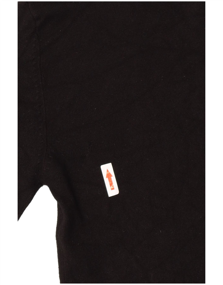 Женский джемпер с высоким воротником Zara UK 10, маленький, черный, вискоза