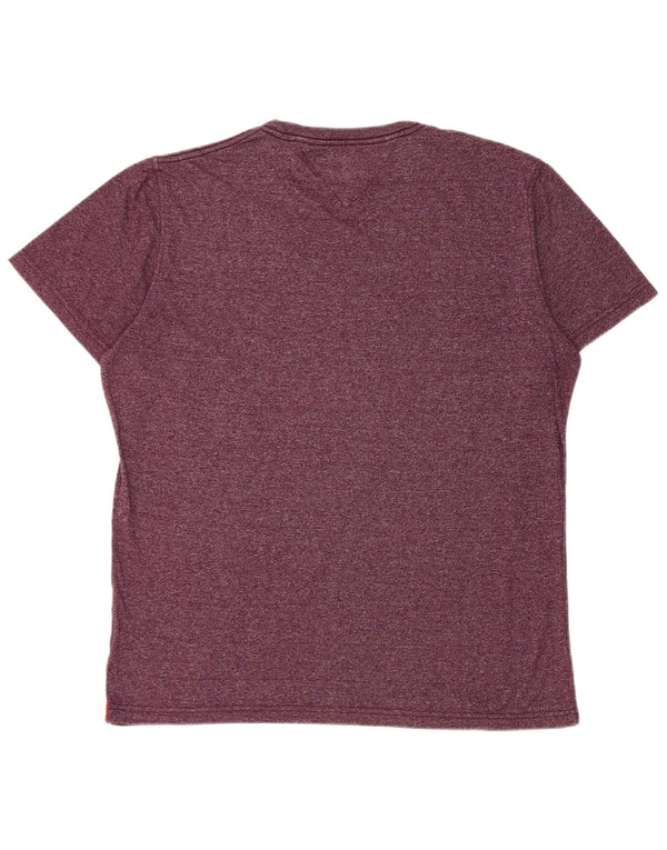 Tommy Hilfiger Мужская футболка с рисунком Top 2XL Бордовый в крапинку