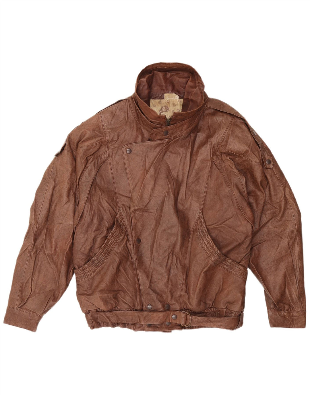 VINTAGE Мужская кожаная куртка IT 52 XL Коричневая