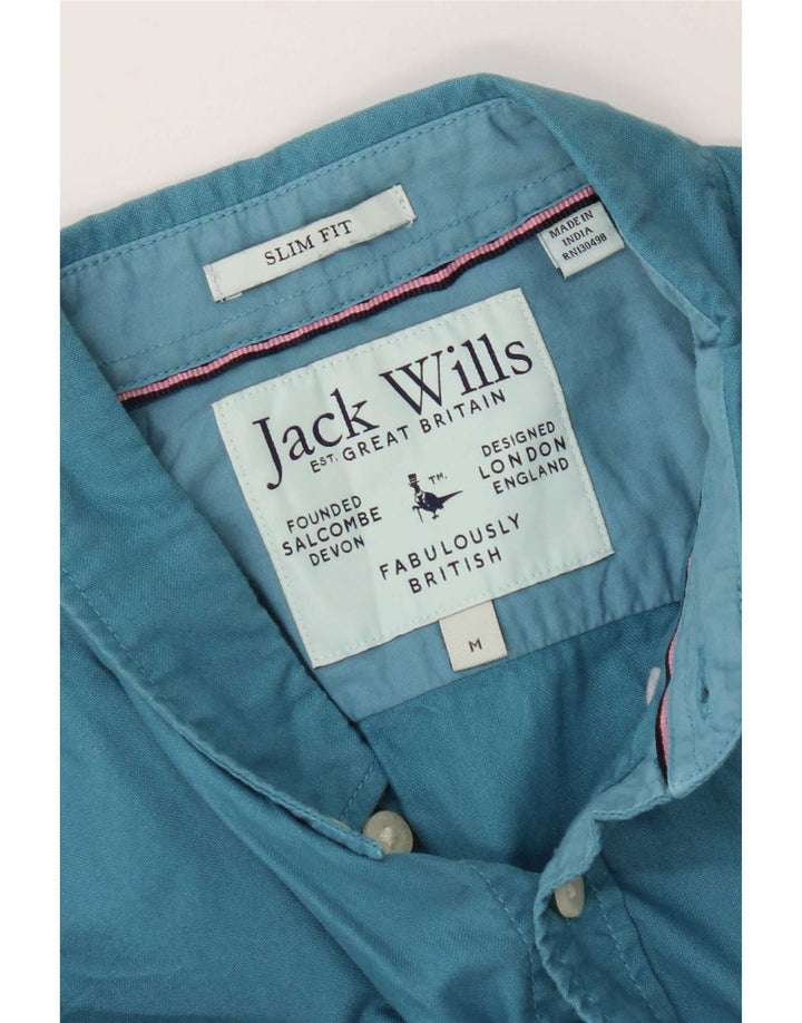 Рубашка мужская приталенная Jack Wills среднего синего цвета