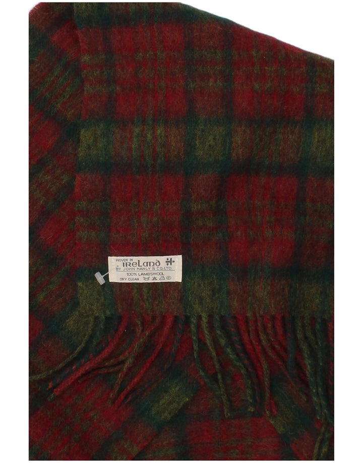 Женский прямоугольный шарф John Hanly&Co Ltd, классический красный клетчатый цвет, один размер