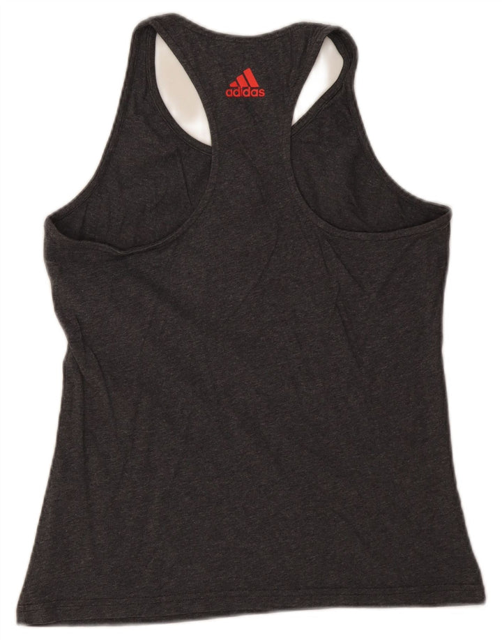 Женский жилет Adidas с графическим рисунком Top UK 8, маленький серый в крапинку