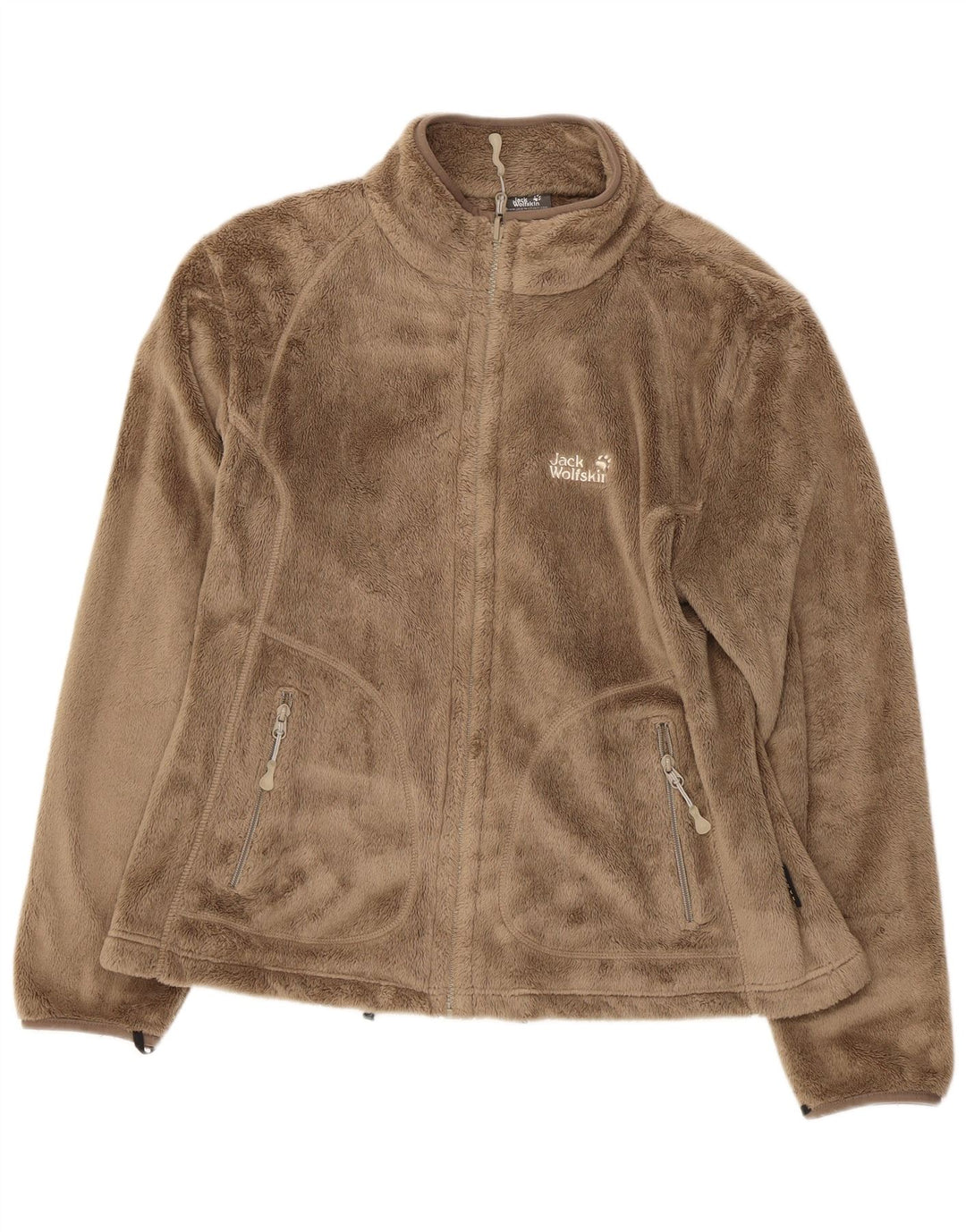 JACK WOLFSKIN Женская флисовая куртка UK 18/20 XL Бежевый полиэстер