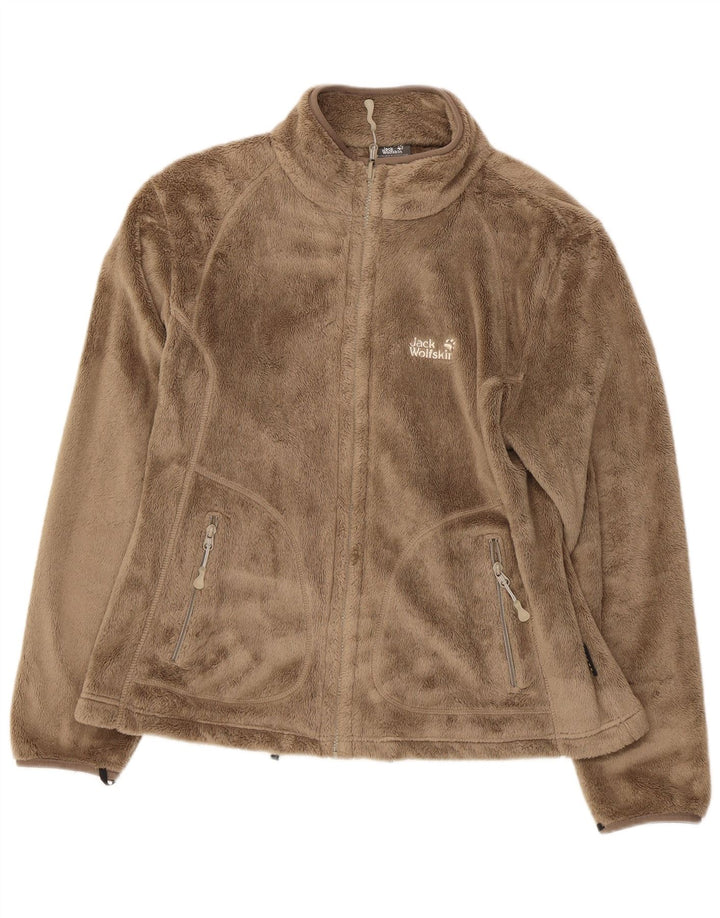 JACK WOLFSKIN Женская флисовая куртка UK 18/20 XL Бежевый полиэстер
