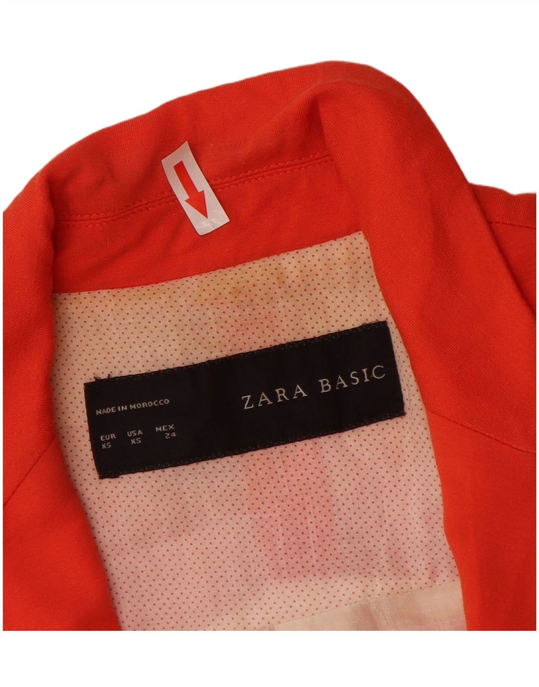 Женский пиджак на 1 пуговице Zara UK 6 XS оранжевый
