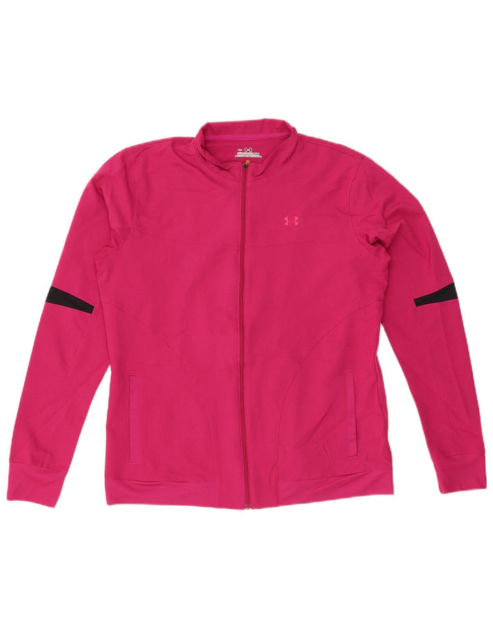 Женский спортивный костюм UNDER ARMOR, верхняя куртка UK 14, средний розовый цвет с блоками