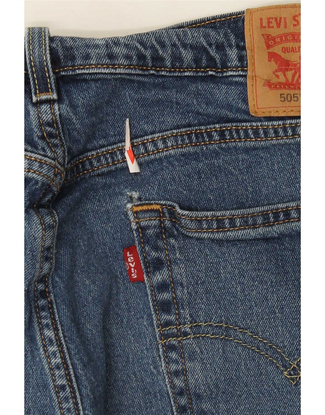 Мужские прямые джинсы Levi's 505 W34 L28 синие, хлопок