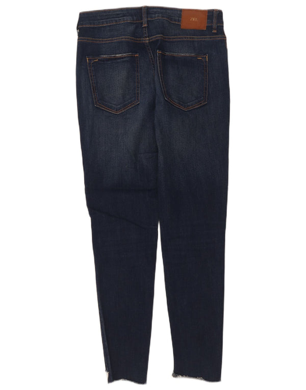 Женские джинсы скинни Zara EU 38, маленькие W28 L28, синие, хлопок