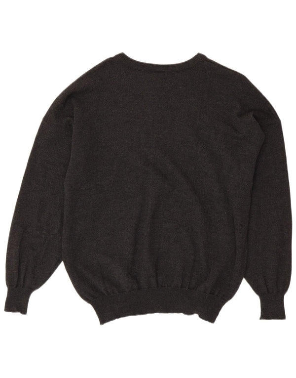 Мужской джемпер с вырезом «лодочка» LACOSTE, размер 8, 3XL, серый, шерсть