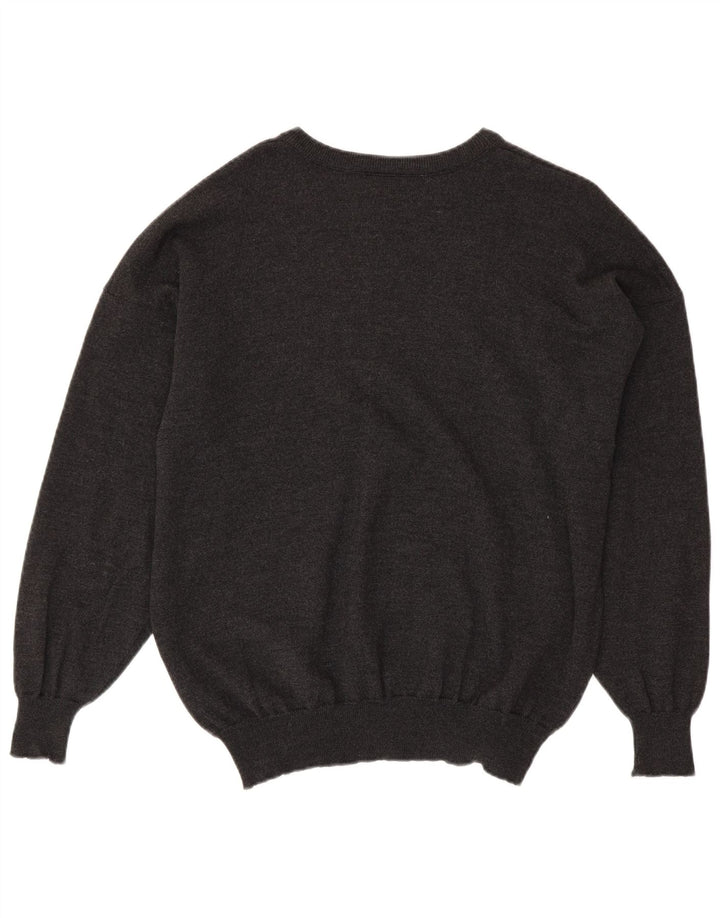 Мужской джемпер с вырезом «лодочка» LACOSTE, размер 8, 3XL, серый, шерсть