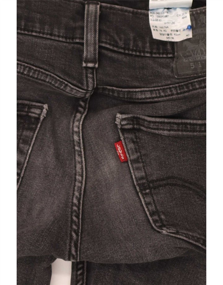 Мужские джинсовые шорты Levi's 511 W30, хлопок среднего серого цвета