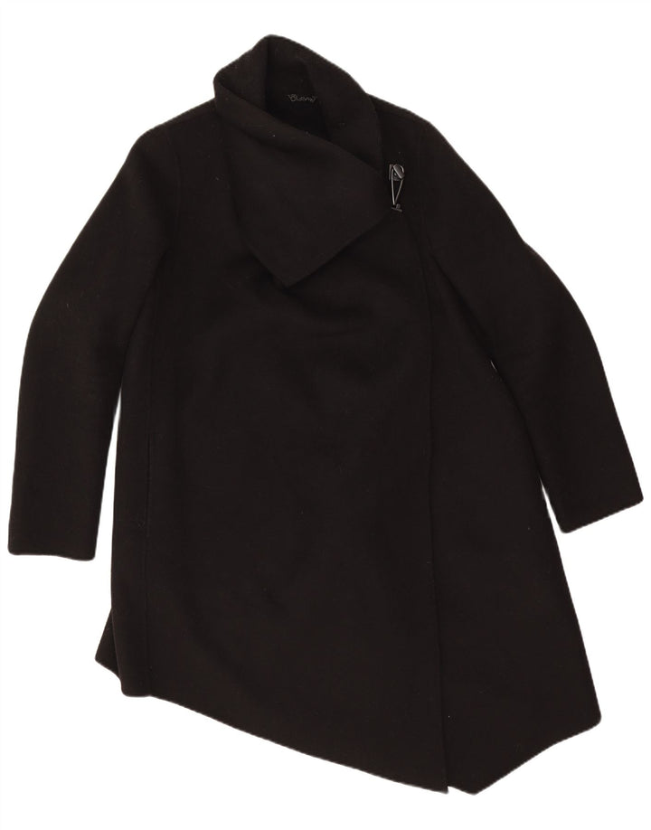 Женское пальто оверсайз All Saints UK 10, маленькое черное шерстяное пальто