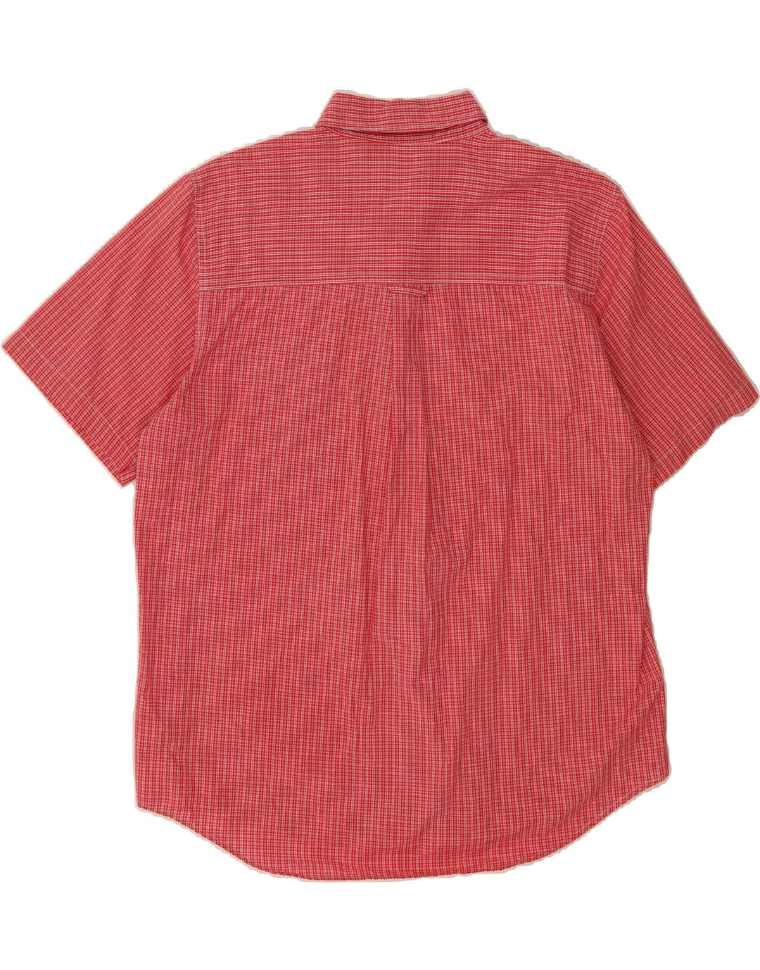 CHAPS Mens Easy Care Short Sleeve Shirt XL Red Check Cotton Vintage Chaps and Second-Hand Chaps from Messina Hembry 