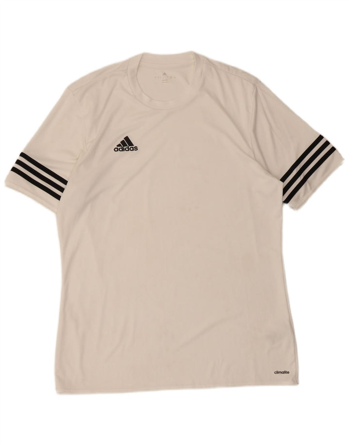 Мужская футболка Adidas Climalite, большой белый полиэстер