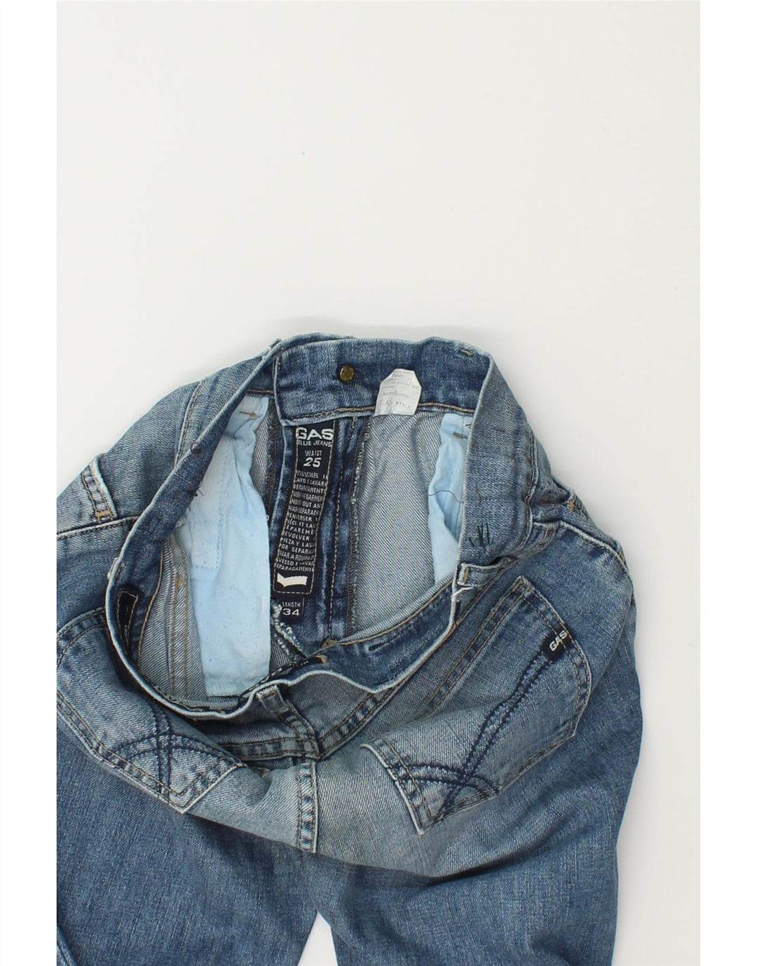 GAS Womens Model High Rise Bootcut Jeans W25 L31  Blue Cotton Vintage Gas and Second-Hand Gas from Messina Hembry 