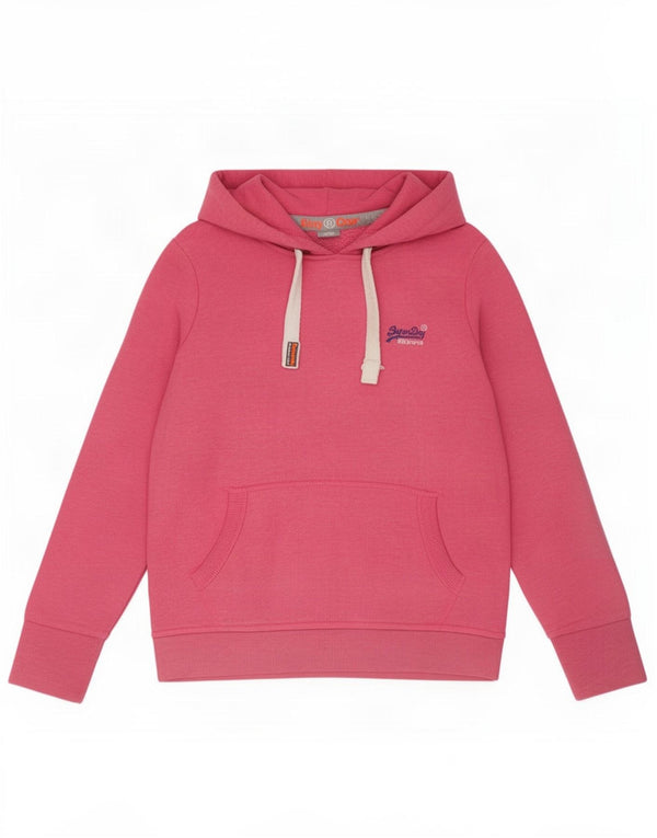 Женский джемпер с капюшоном Superdry UK 16, большой розовый, хлопок