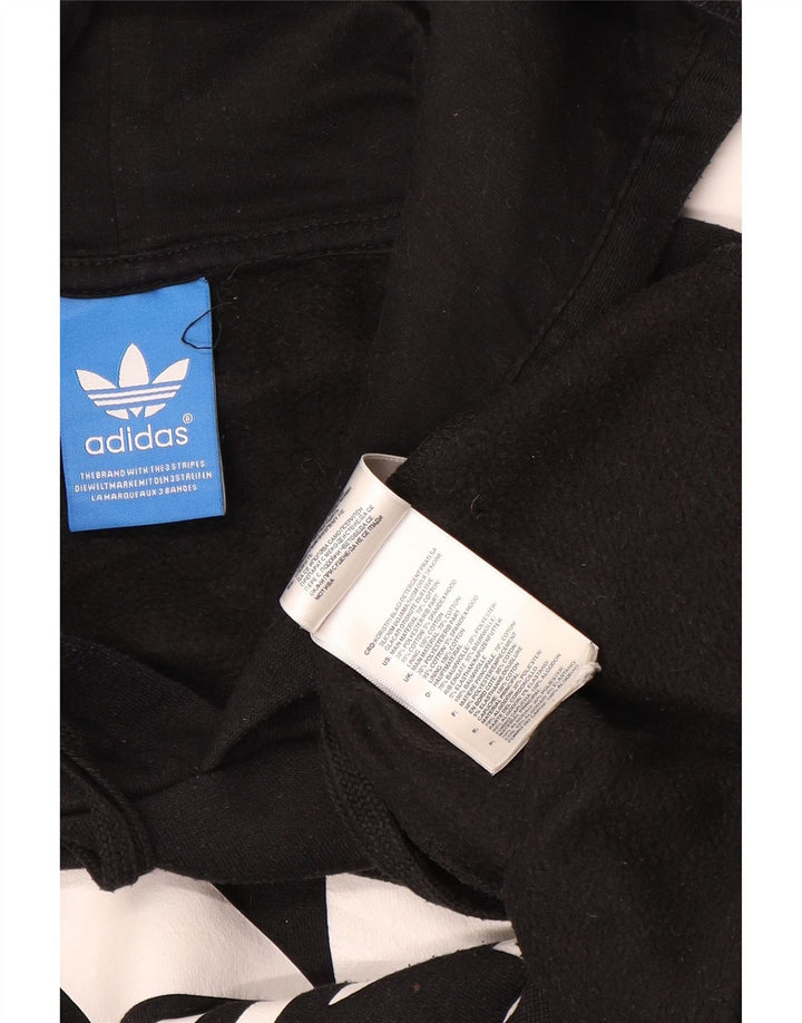 Мужской джемпер с капюшоном Adidas с рисунком, средний черный, хлопок