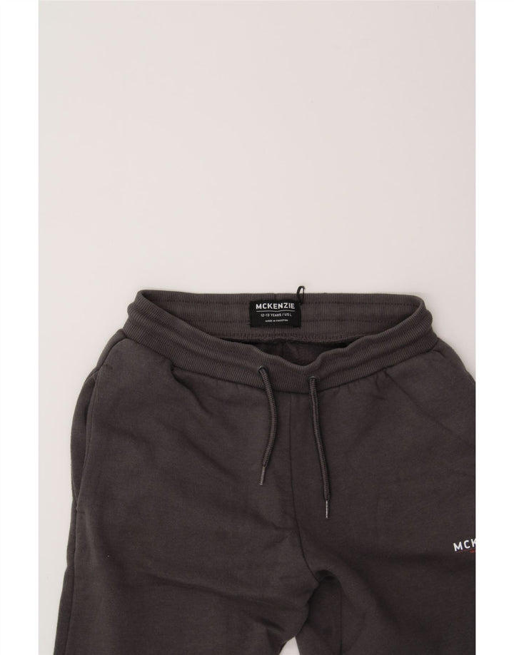 MCKENZIE Boys Tracksuit Trousers Joggers 12-13 Years Grey Polyester Vintage Mckenzie and Second-Hand Mckenzie from Messina Hembry 