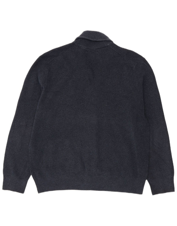 Мужской кардиган-свитер Marks & Spencer 2XL темно-синий из полиэстера