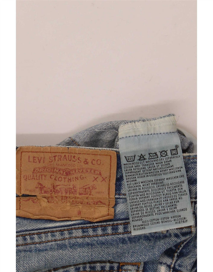 Мужские потертые прямые джинсы Levi's W36 L32, синий хлопок