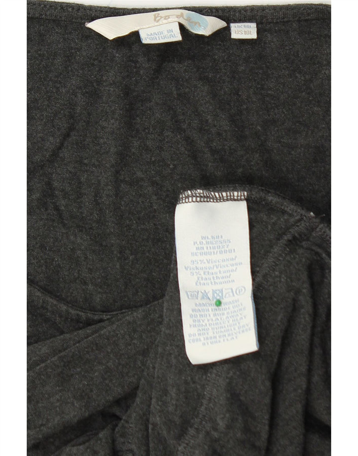 BODEN Женское платье А-силуэта с длинным рукавом 3/4 UK 14, большое серое вискоза