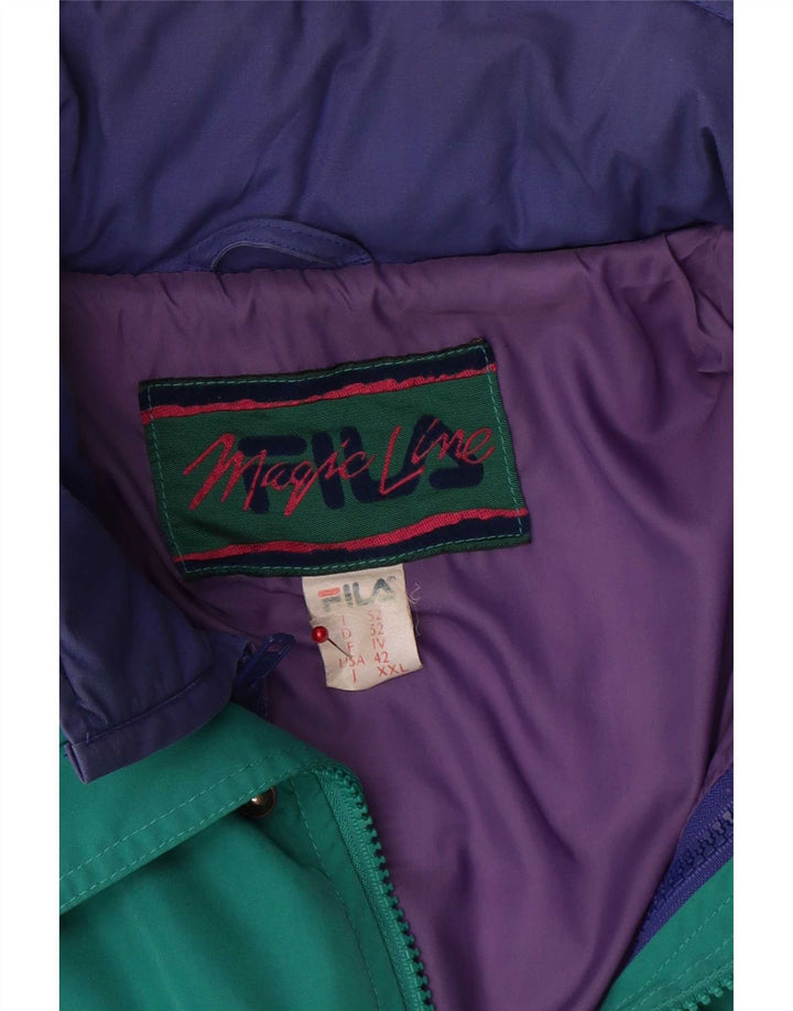Fila Мужская лыжная куртка с капюшоном IT 52 2XL Зеленый