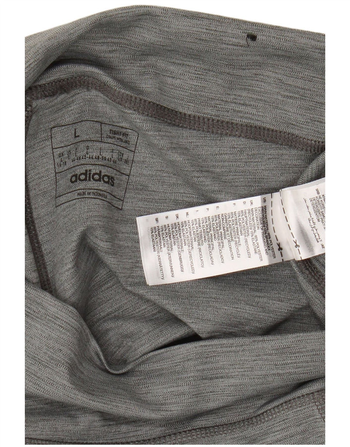 Женские леггинсы Adidas UK 16/18, большой серый полиэстер