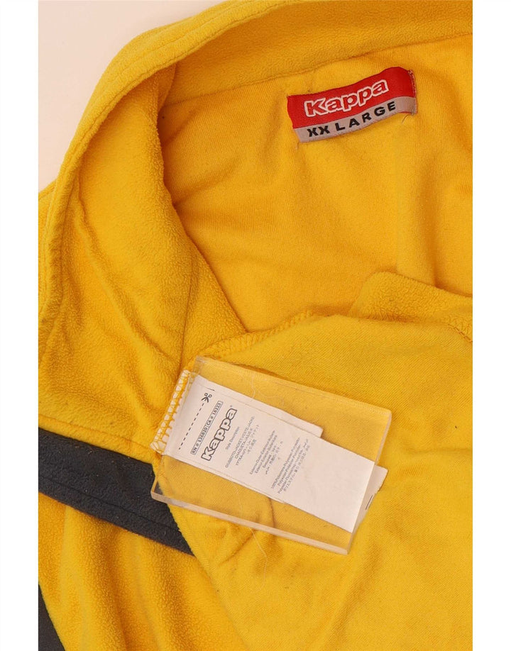 Мужская флисовая куртка Kappa UK 44 2XL Желтая полиэстер с цветными блоками