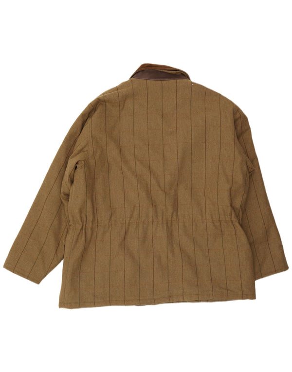 Мужская куртка свободного покроя Barbour Berwick UK 44 2XL, шерсть цвета хаки в клетку