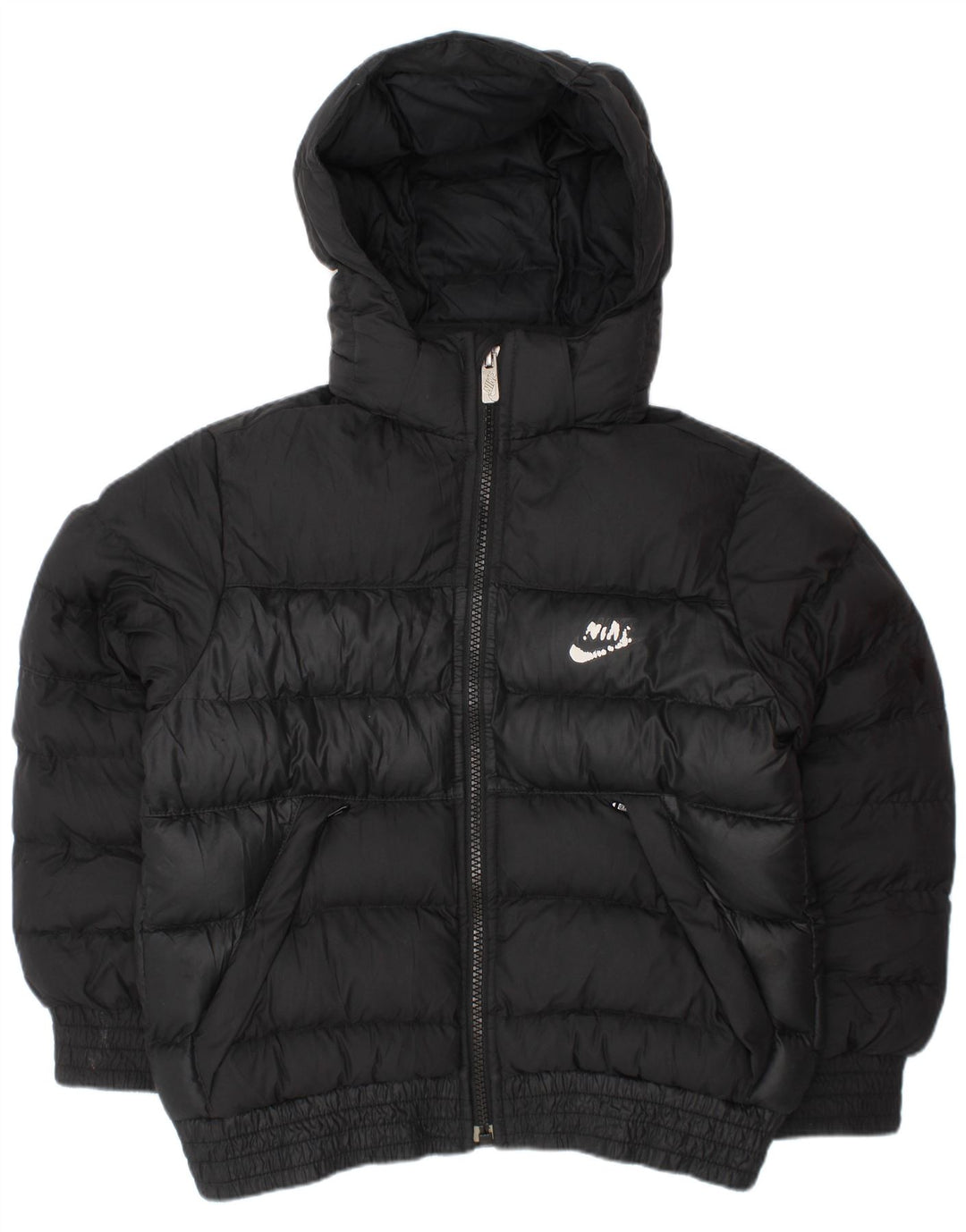 Утепленная куртка NIKE для мальчиков с капюшоном, 5–6 лет, средний черный полиэстер