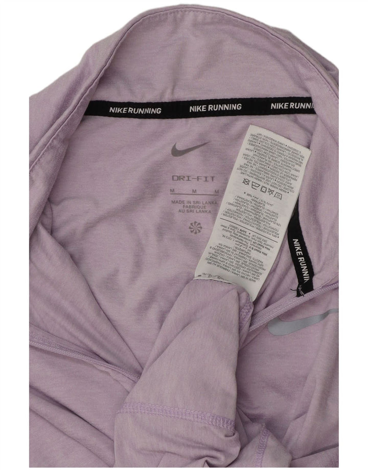 Женский спортивный костюм-пуловер с воротником на молнии Nike Dri Fit UK 14, средний фиолетовый