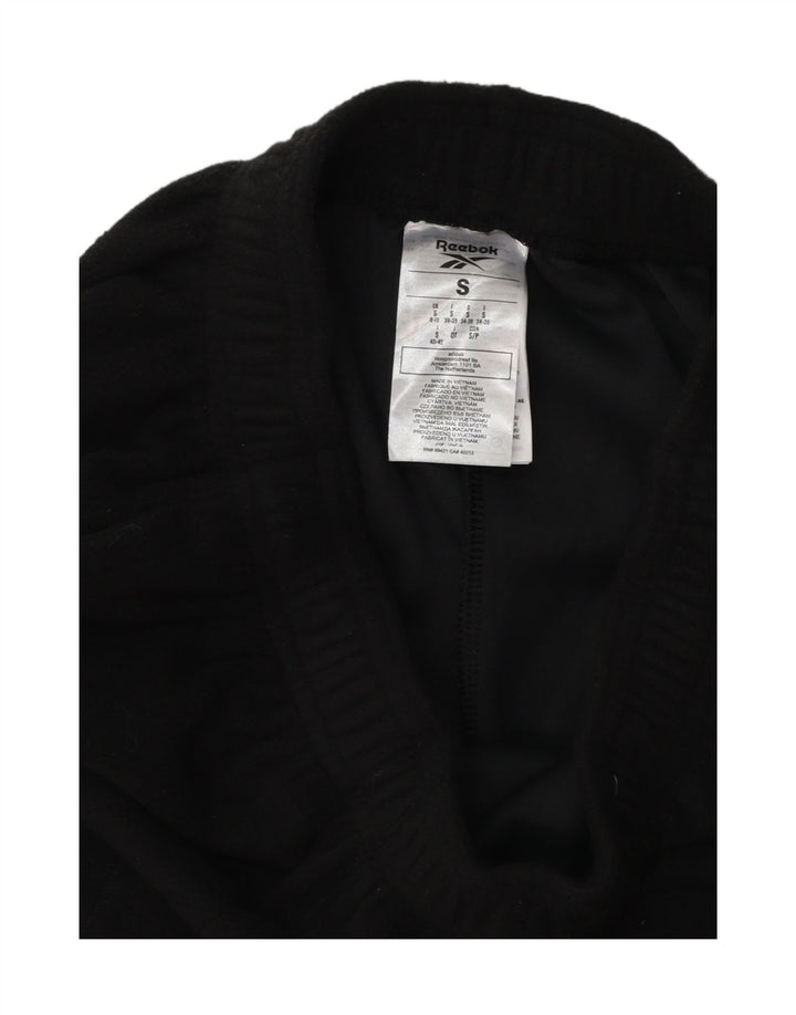 Женские спортивные брюки REEBOK, брюки для бега, Великобритания, маленький размер 8/10, черный полиэстер