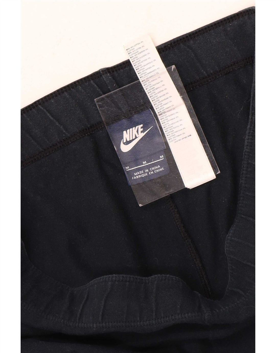 Женские леггинсы с рисунком Nike UK 14, хлопковые, среднего размера, черные