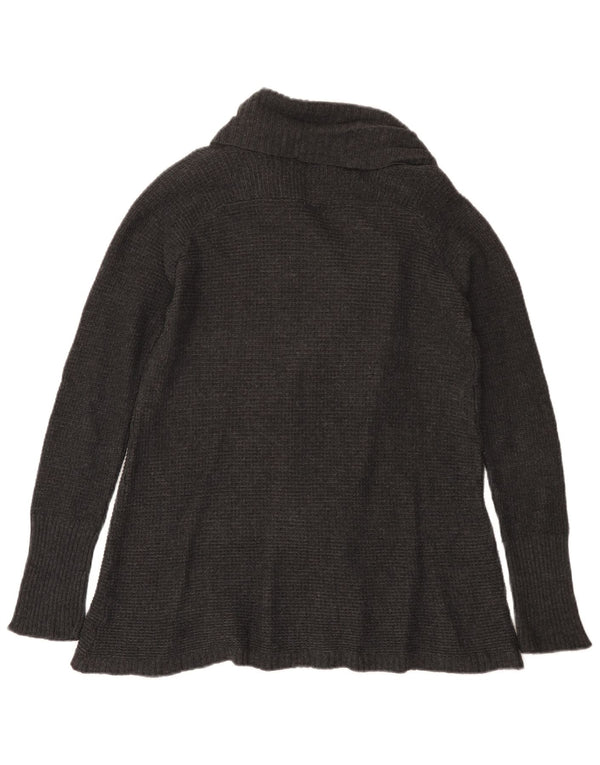 Женский открытый кардиган Zara UK 12, хлопковый средний серый цвет