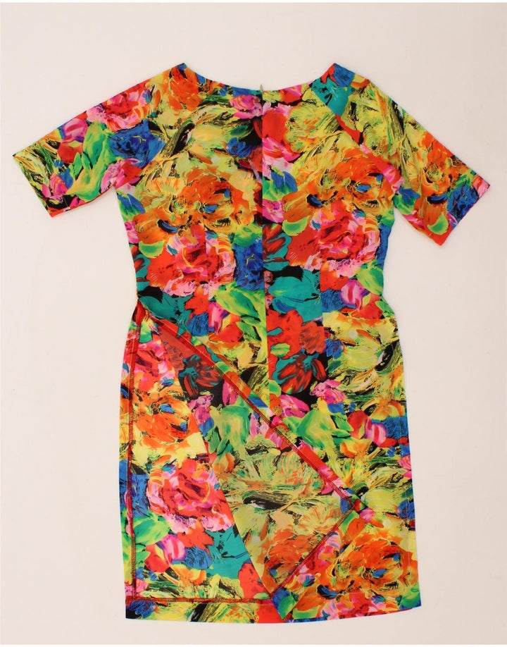 VINTAGE Womens Sheath Dress UK 12 Medium Multicoloured Floral Vintage Vintage and Second-Hand Vintage from Messina Hembry 