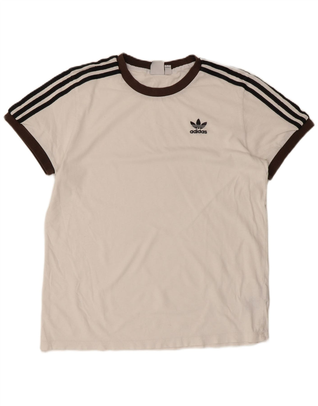 Женская футболка оверсайз ADIDAS Top UK 10, маленькая, белый хлопок