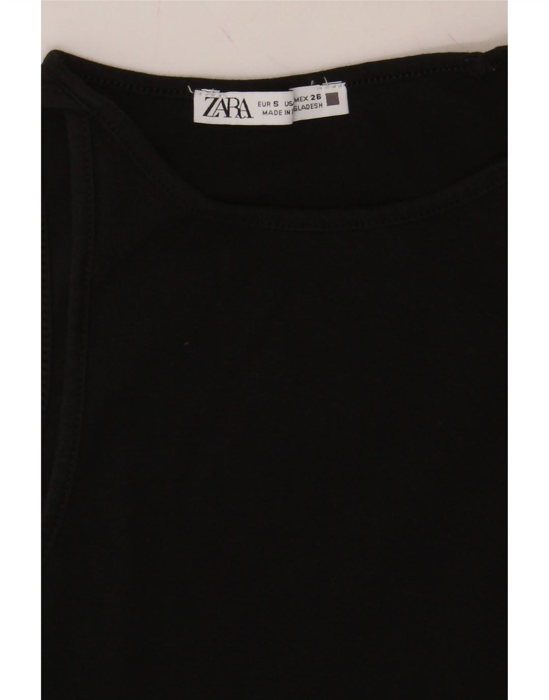 ZARA Womens Vest Top UK 8 Small Black Vintage Zara and Second-Hand Zara from Messina Hembry 